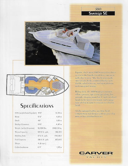 Carver 380 Santego Specification Brochure
