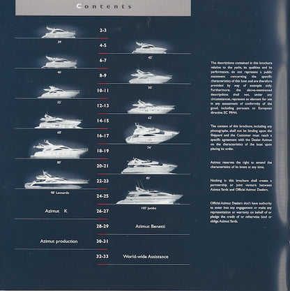 Azimut 2002 / 2003 Brochure