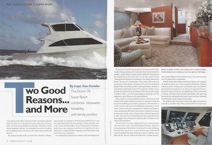 Ocean 70 Super Sport Power & Motoroyacht Magazine Reprint Brochure