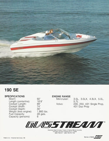 Glasstream 190SE Specification Brochure