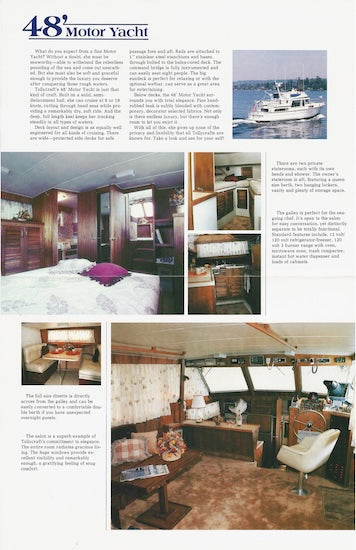 Tollycraft 48 Motor Yacht Brochure
