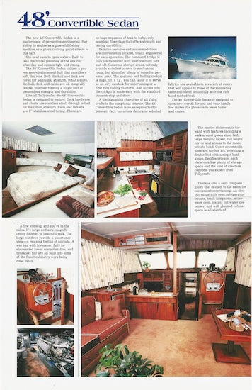 Tollycraft 48 Convertible Sedan Brochure