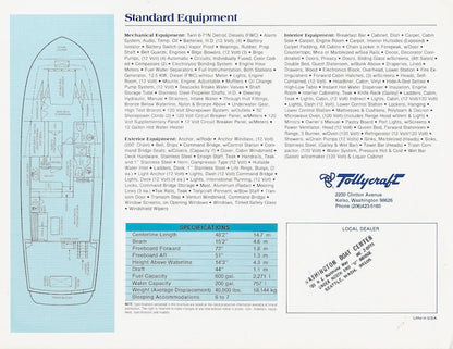 Tollycraft 48 Convertible Sedan Brochure