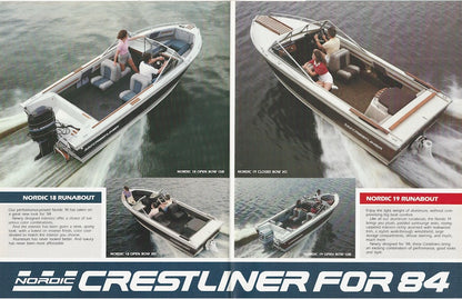 Crestliner 1984 Aluminum Sport Boats Poster Brochure