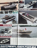 Crestliner 1984 Aluminum Sport Boats Poster Brochure