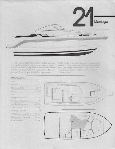 Carver 21 Montego Specification Brochure