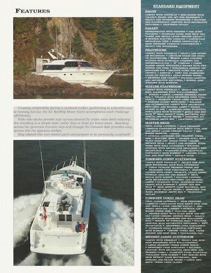 West Bay SonShip 52  Motor Yacht Brochure