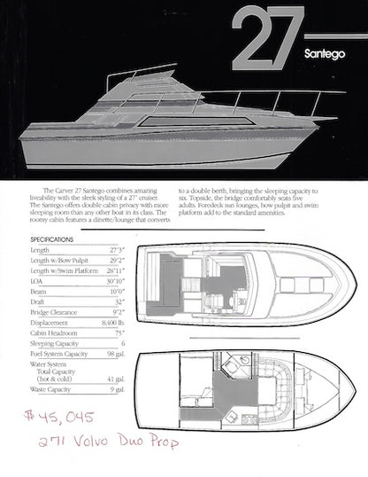 Carver 27 Santego Specification Brochure