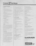 Carver 27 Santego Specification Brochure