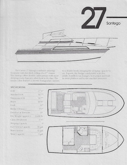 Carver 27 Santego Specification Brochure