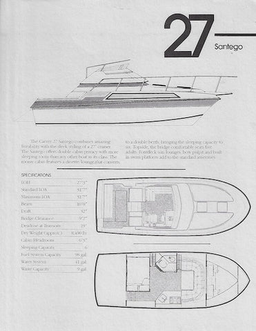 Carver 27 Santego Specification Brochure