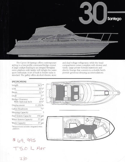 Carver 30 Santego Specification Brochure