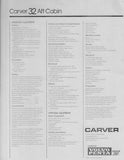 Carver 32 Aft Cabin Specification Brochure
