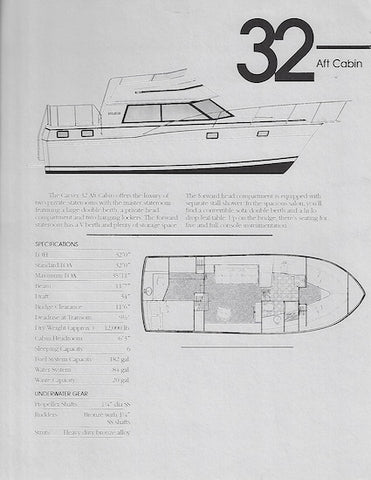 Carver 32 Aft Cabin Specification Brochure
