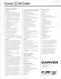 Carver 32 Aft Cabin Specification Brochure