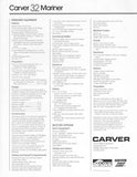 Carver 32 Mariner Specification Brochure