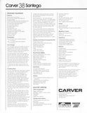 Carver 38 Santego Specification Brochure