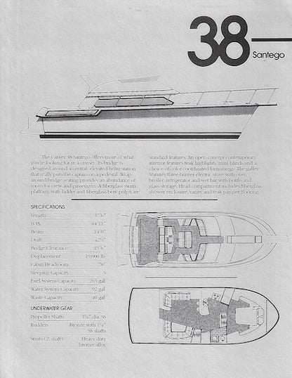 Carver 38 Santego Specification Brochure