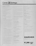 Carver 38 Santego Specification Brochure
