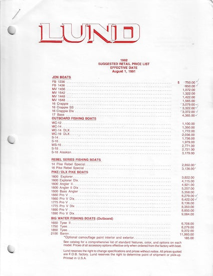 Lund 1992 Brochure