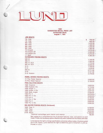 Lund 1992 Brochure