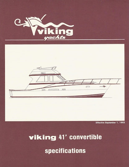 Viking 41 Convertible Specification Brochure