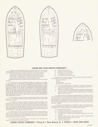 Viking 41 Convertible Specification Brochure