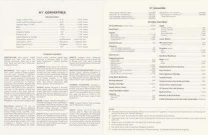 Viking 41 Convertible Specification Brochure