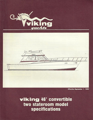Viking 46 Convertible Double  Stateroom Specification Brochure