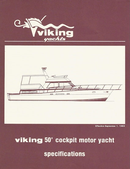 Viking 50 Cockpit Motor Yacht Specification Brochure