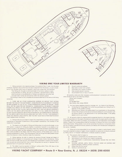 Viking 50 Cockpit Motor Yacht Specification Brochure