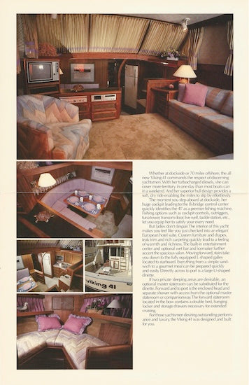 Viking 41 Convertible Brochure