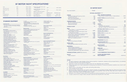 Viking 55 Motor Yacht Specification Brochure