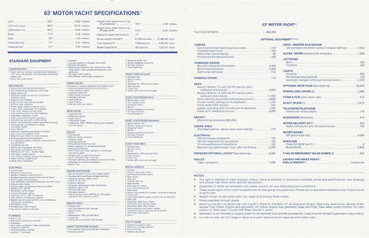 Viking 63 Motor Yacht Specification Brochure