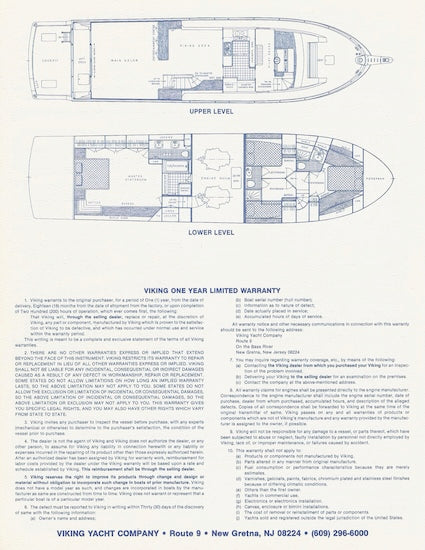 Viking 70 Cockpit Motor Yacht Specification Brochure