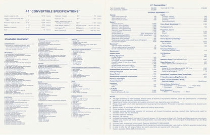 Viking 41 Convertible Specification Brochure