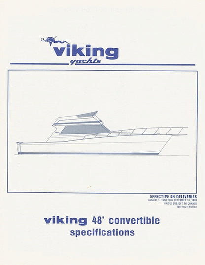 Viking 48 Convertible Specification Brochure