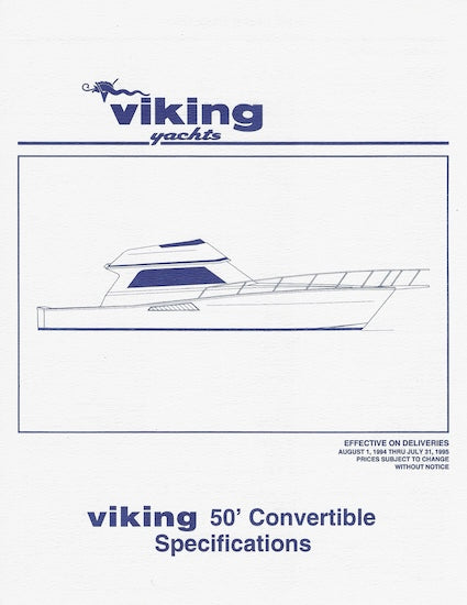 Viking 50 Convertible Specification Brochure