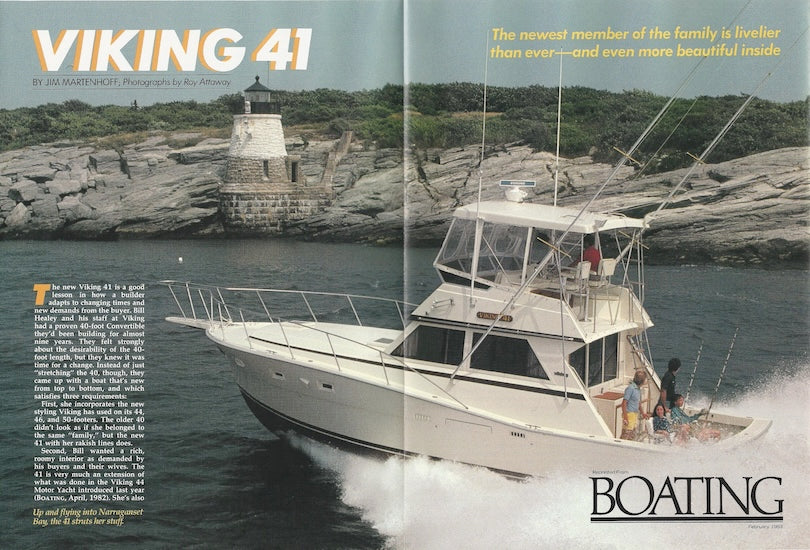 Viking 41 Convertible Boating Magazine Reprint Brochure