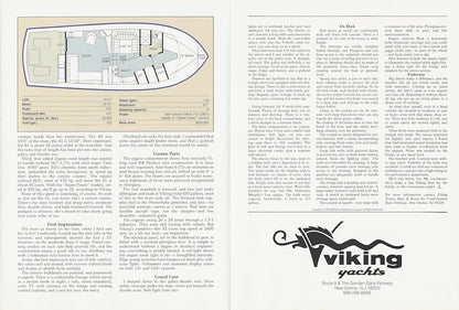 Viking 41 Convertible Boating Magazine Reprint Brochure