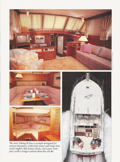 Viking 41 Convertible Boating Magazine Reprint Brochure