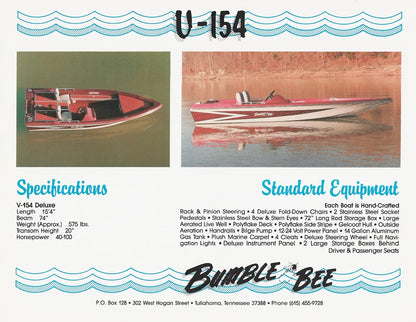 Bumble Bee V-154 Brochure