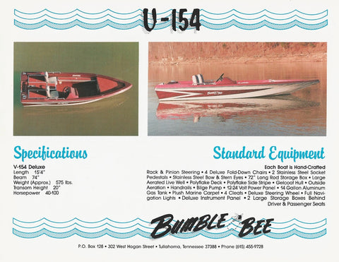 Bumble Bee V-154 Brochure