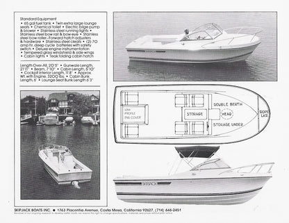 Skipjack 20 Open Cruiser Specification Brochure
