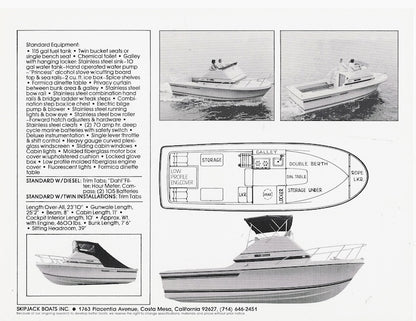 Skipjack 24 Flying Bridge Specification Brochure