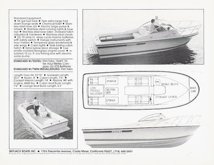 Skipjack 24 Open Cruiser Specification Brochure