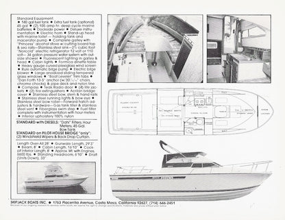 Skipjack 28 Flying Bridge Specification Brochure