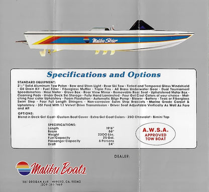 Malibu Skier Brochure
