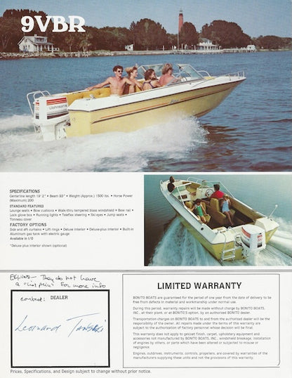 Bonito 1981 Brochure