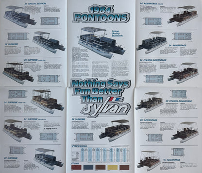 Sylvan 1984 Pontoon Poster Brochure